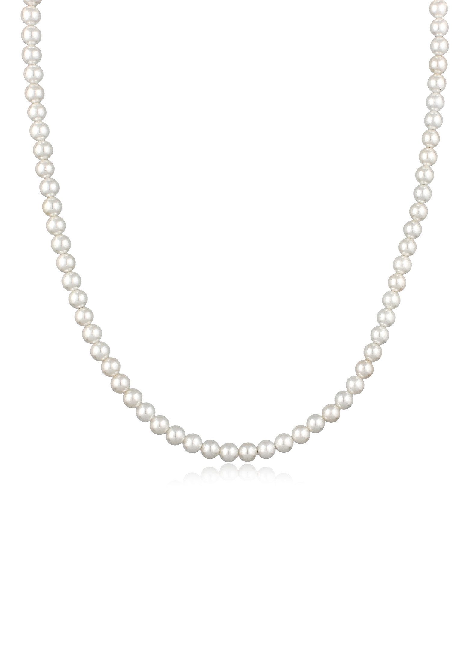Kuzzoi Silberkette Perlenkette Muschelkernperlen Weiß 925 günstig online kaufen