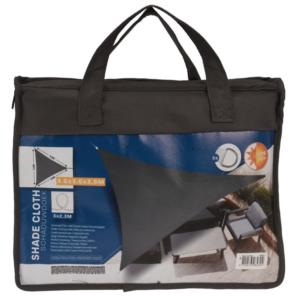 Progarden Sonnensegel Sonnensegel 3,6x3,6x3,6 m Grau günstig online kaufen