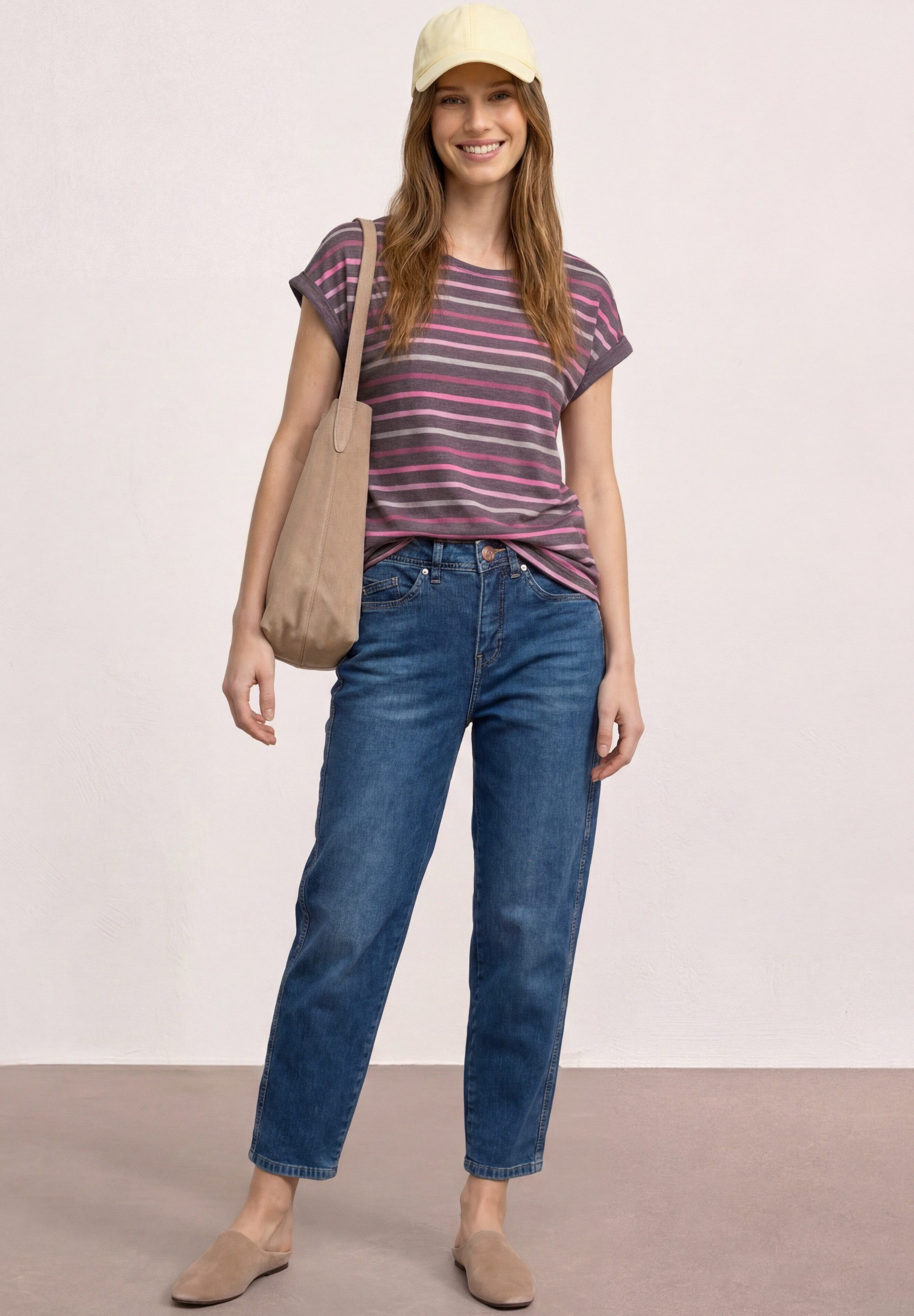STREET ONE Shirttop Sommershirt mit überschnittenen Schultern – Bild 3 von 5