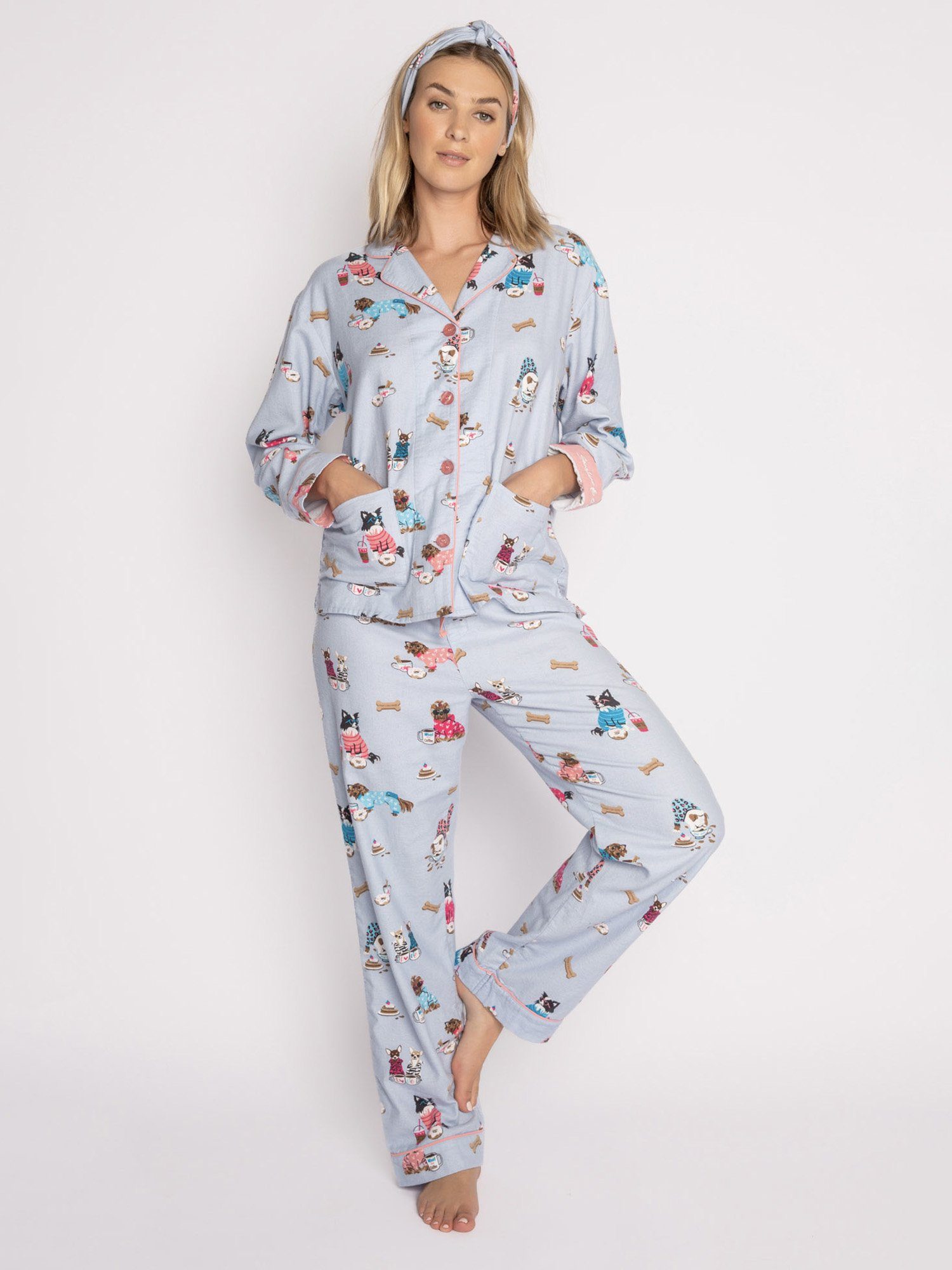 hellblau schlafmode Salvage PJ Flanells schlafanzug Pyjama pyjama