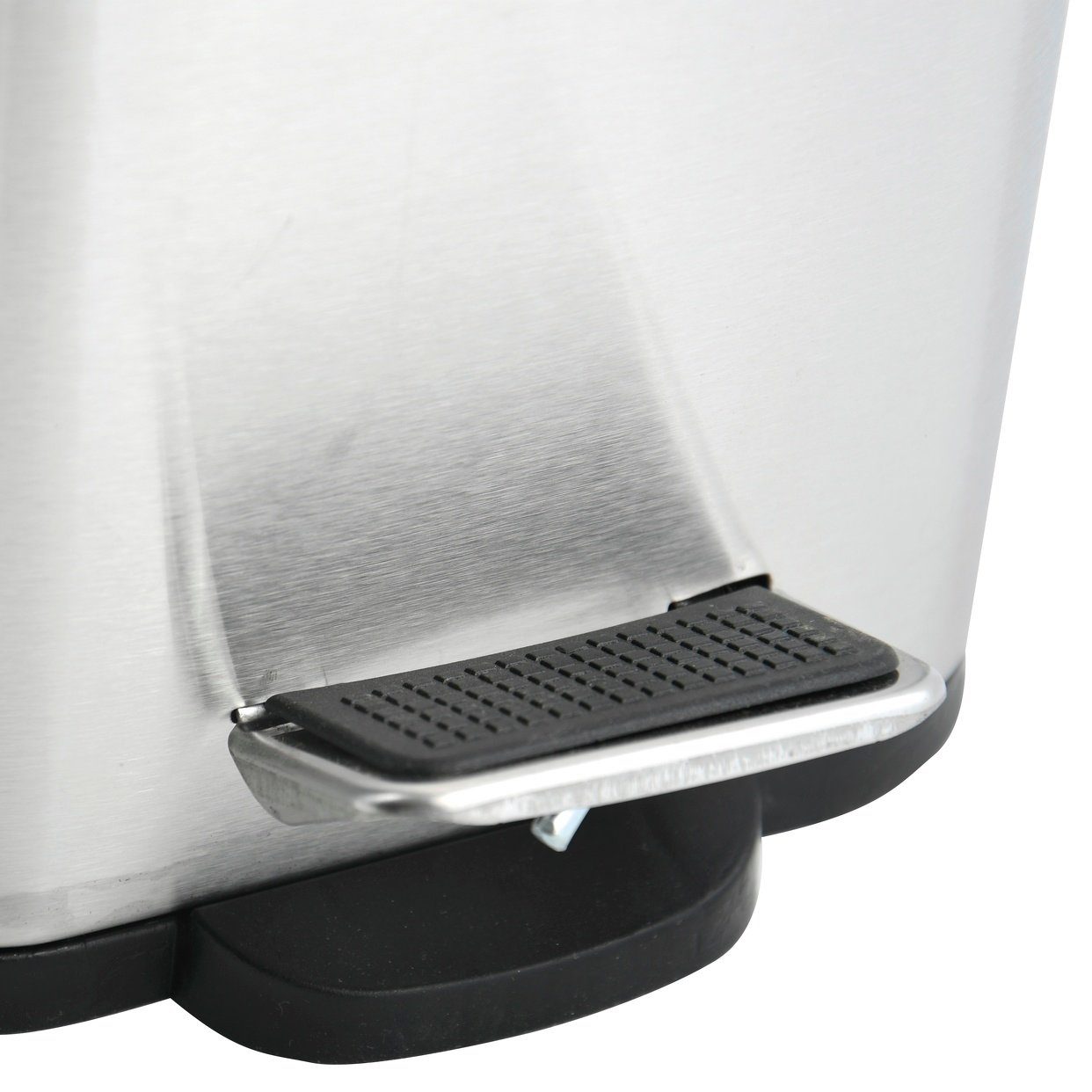 spirella Kosmetikeimer ERIK Bambus, Treteimer mit Softclose-Absenkautomatik, Anti-Fingerprint-Beschichtung, eleganter Materialmix Stahl matt / Bambus, herausnehmbarer Inneneimer, innovatives Design, besonders schmale Form, 5L, silber matt