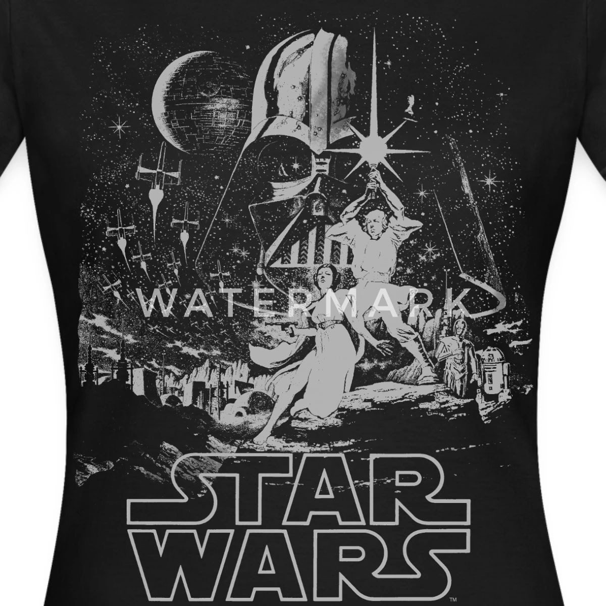 Spreadshirt T-Shirt Star Wars Galaxie Darth Vader Retro Frauen T-Shirt (1-tlg)