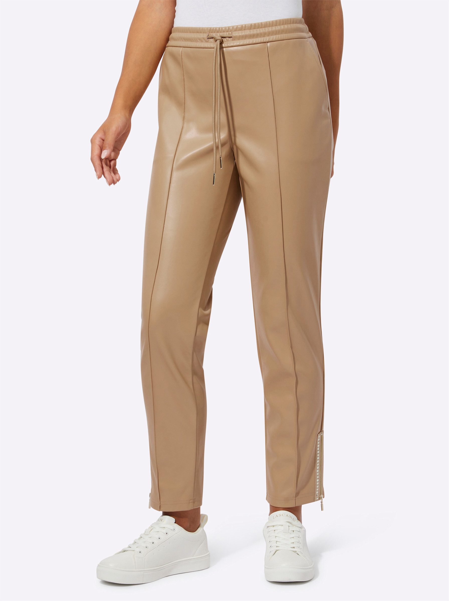 creation L Jerseyhose Lederimitathose Innenbeinlänge ca. günstig online kaufen