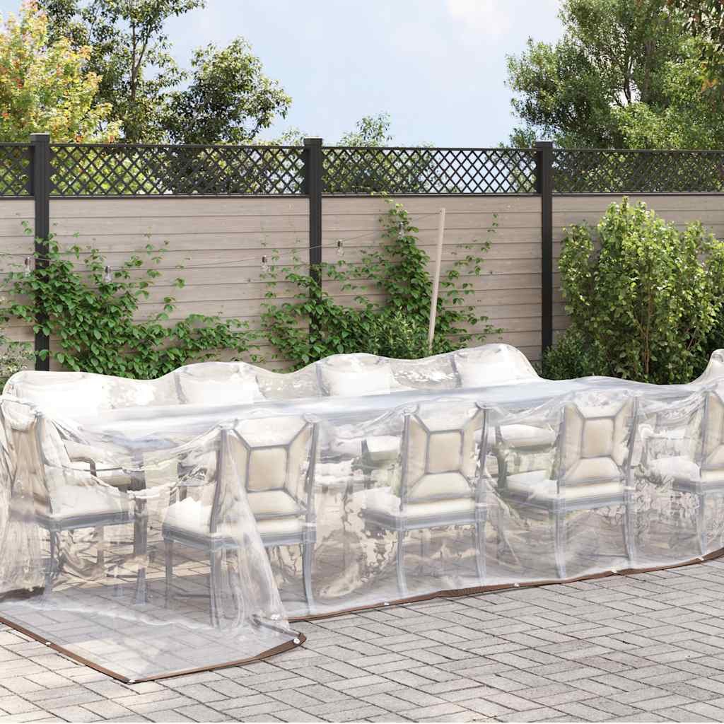 vidaXL Schutzplane 24 mÂ³ Transparente Plane mit Ösen 4x6 m Polyethylen
