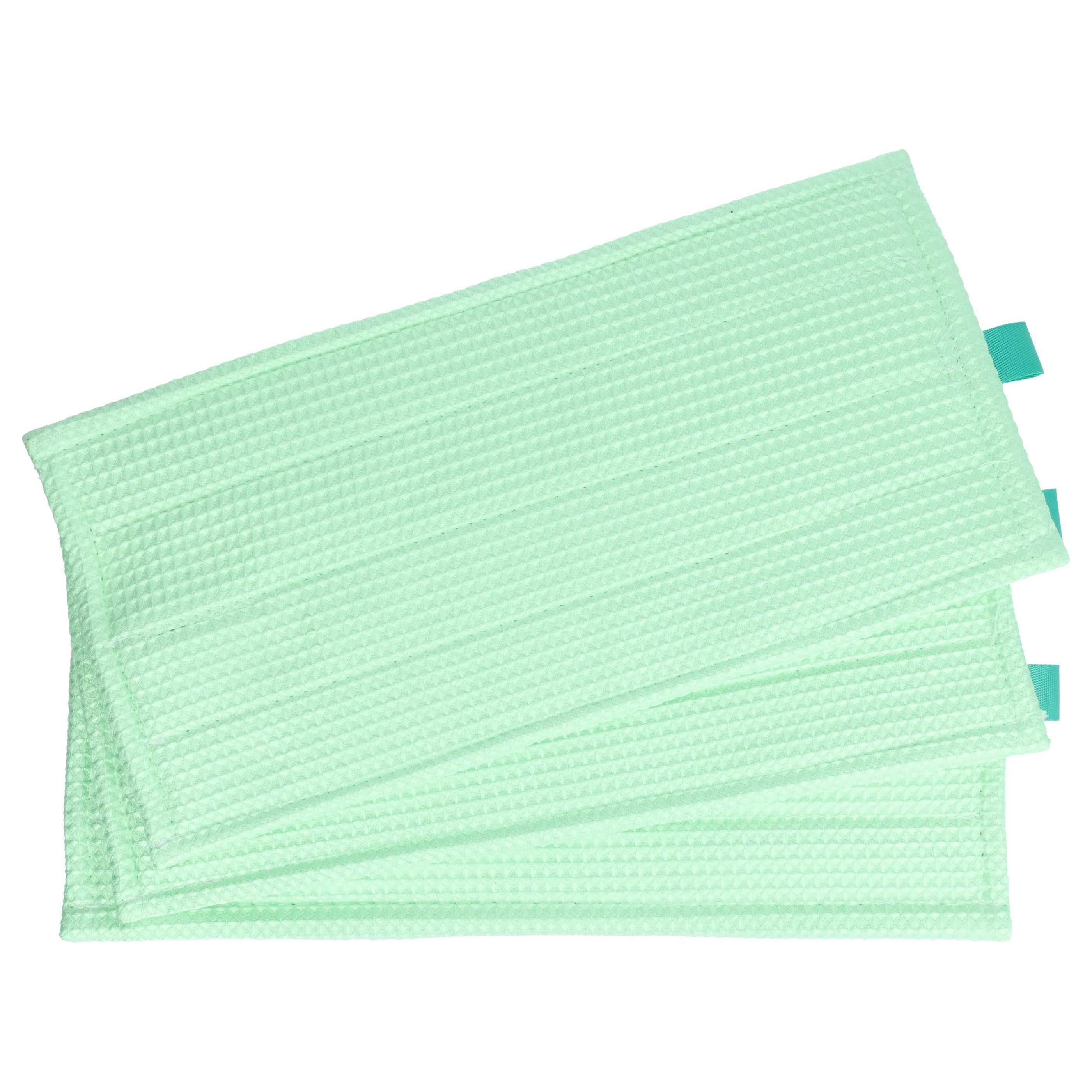 vhbw passend für Vorwerk SP600, SP7, SPB100 Bodenreiniger / Saugwischer Wischbezug (Mikrofaser / Kunststoff, 16x33 cm, 3-tlg., Waschbare, wiederverwendbare Reinigungstücher, Überzüge für)