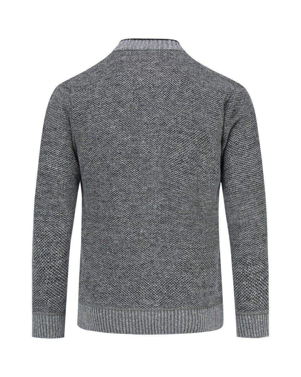 Allthemen Cardigan Herren Strickjacke mit V Ausschnitt Grobstrick Cardigan mit Knöpfen
