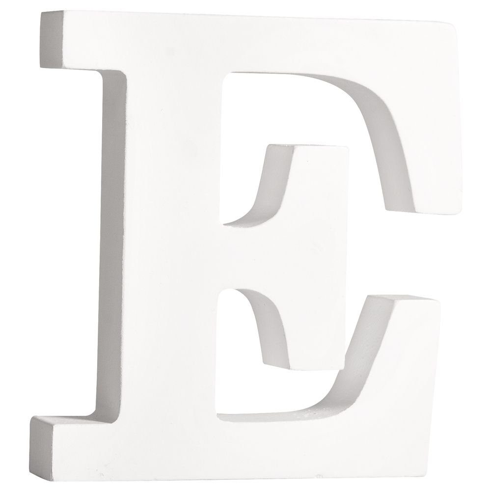Rayher Deko-Buchstaben MDF Buchstabe E weiß 11cmx2cm