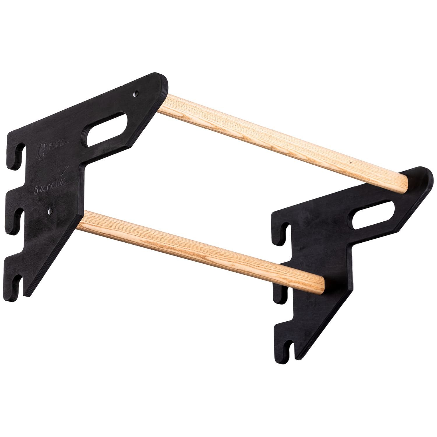 Skandika Klimmzugstange Vira Holz, Made in Germany, ohne Bohren oder Schrauben, mit 2 Stangen, für Sprossenwand zum Einhängen