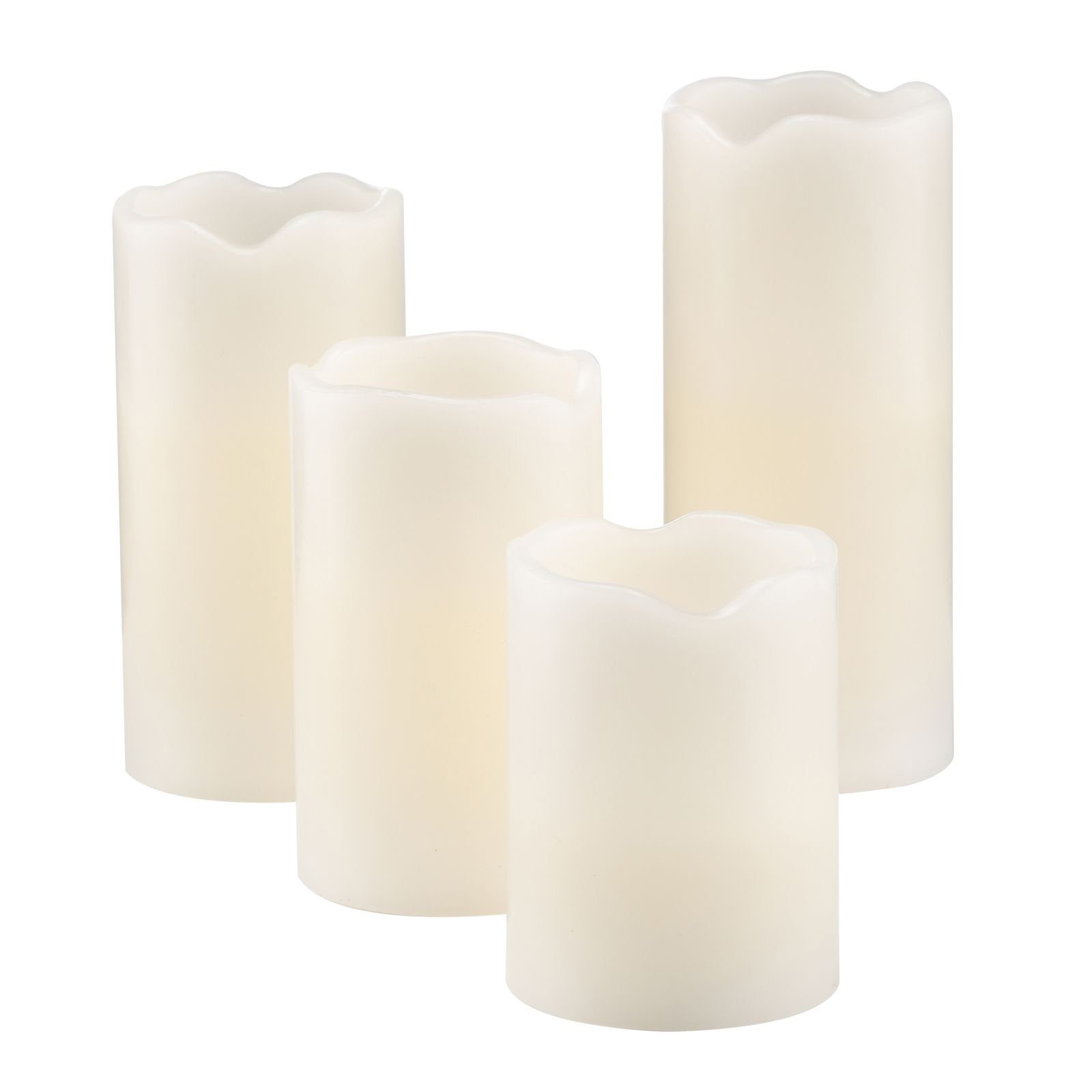 Haushalt International LED-Kerze, 4er Set - Mit Fernbedienung - Weiß