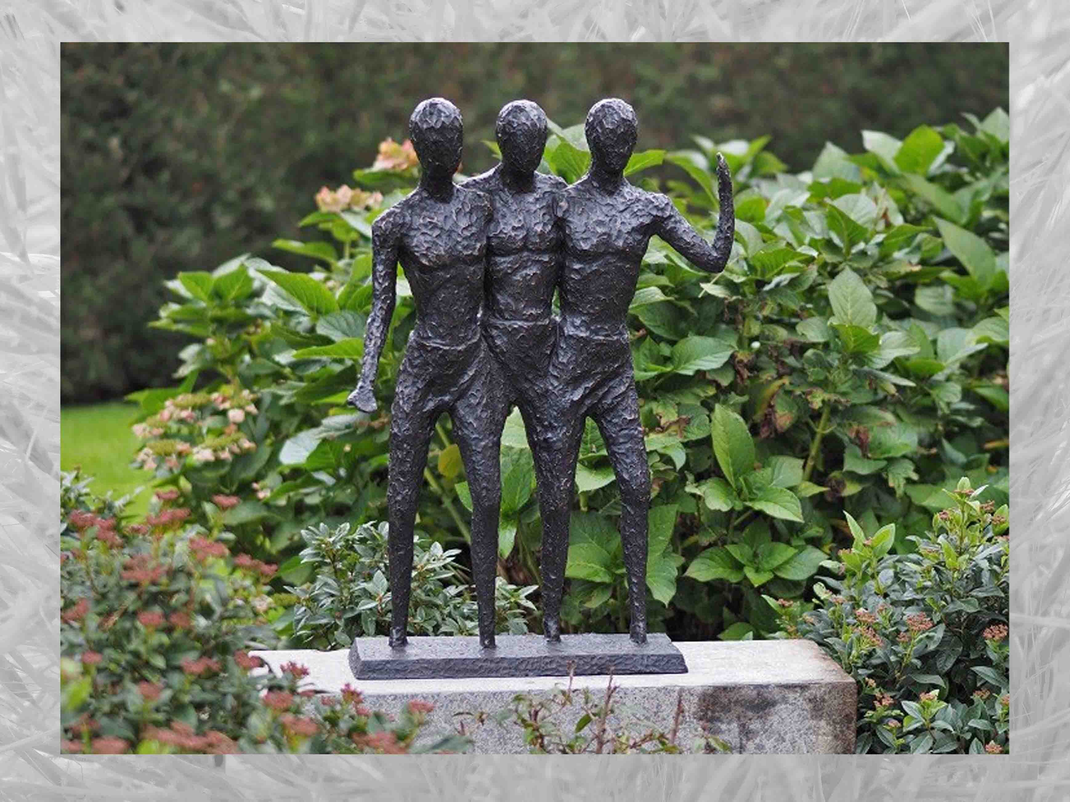 IDYL Gartenfigur IDYL Bronze-Skulptur Drei Männer, Bronze | Figuren