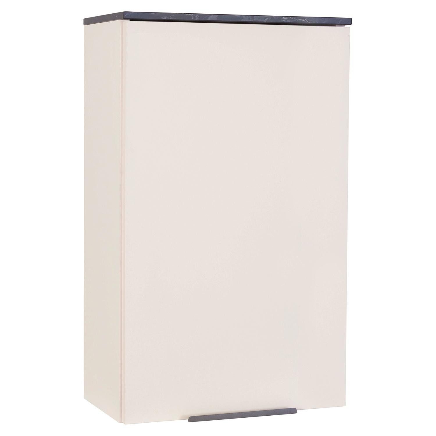 Composad Hängeschrank PROMESSA, Cashmeregrau matt, Schwarz, Marmoroptik, 1 Tür, B 40 x H 65 x T 22 cm