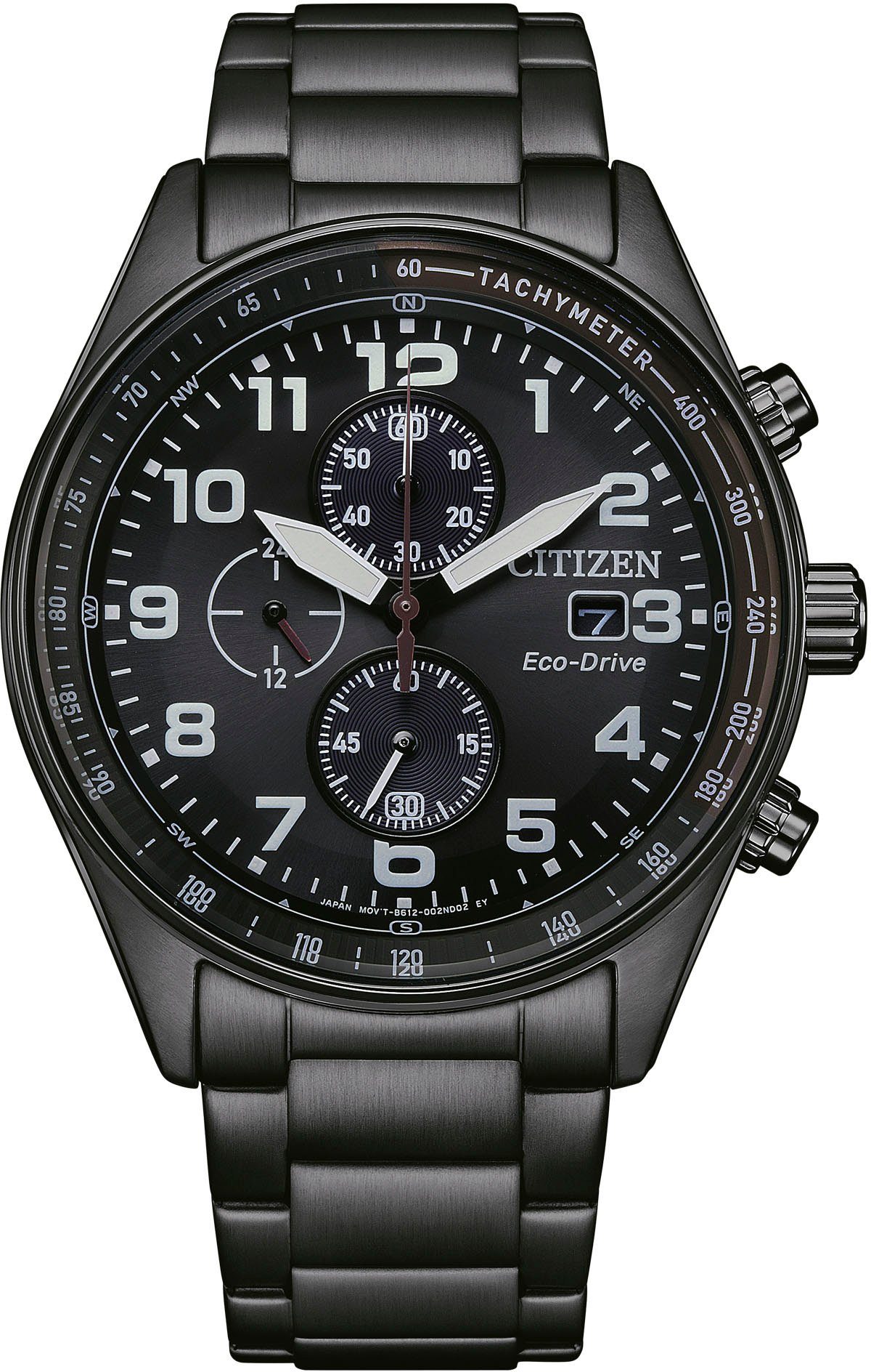 Citizen Chronograph CA0775-79E, Armbanduhr, Herrenuhr, Solar, Stoppfunktion, Edelstahlarmband