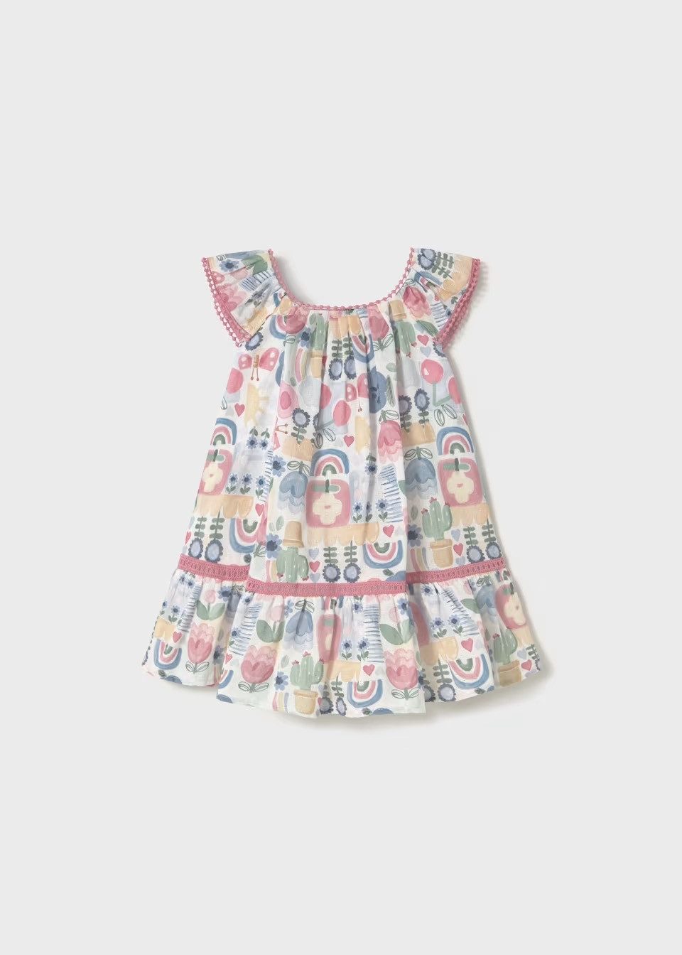 Mayoral Sommerkleid Mädchenkleid mit Blumenprint – Süß & Bequem (191761)