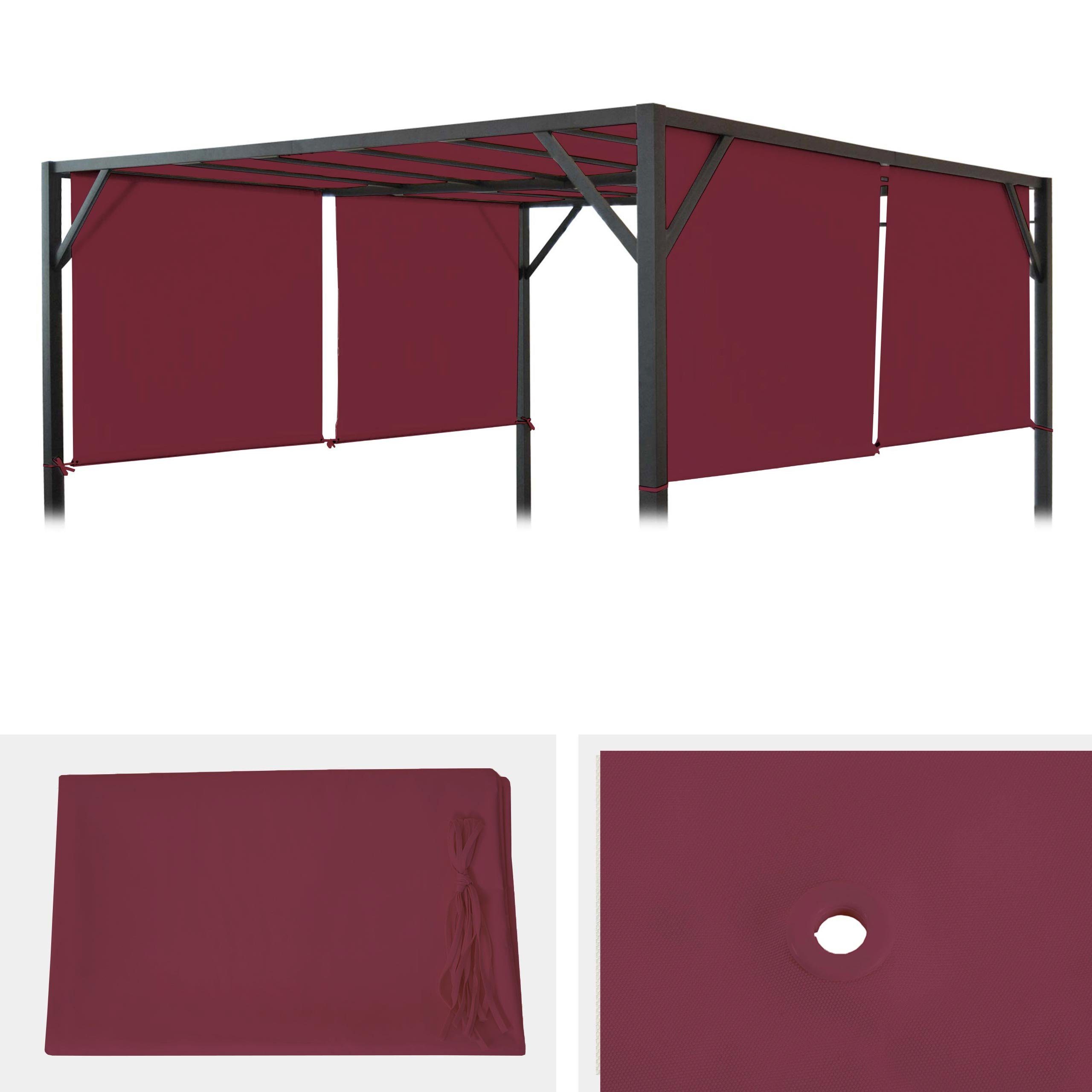 MCW Pavillon-Ersatzdach Beja 3x3m-E, 272 x 496 cm, Mit Wasserablaufösen, UV-Schutz UV30+
