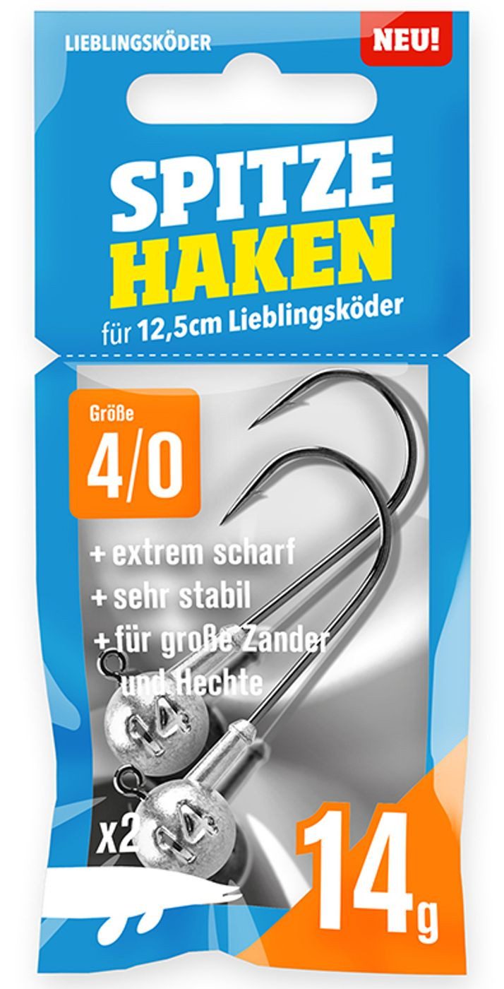 Lieblingsköder Jighaken Lieblingsköder Spitze Haken Gr. 4/0 Jigköpfe - 2 Jighaken