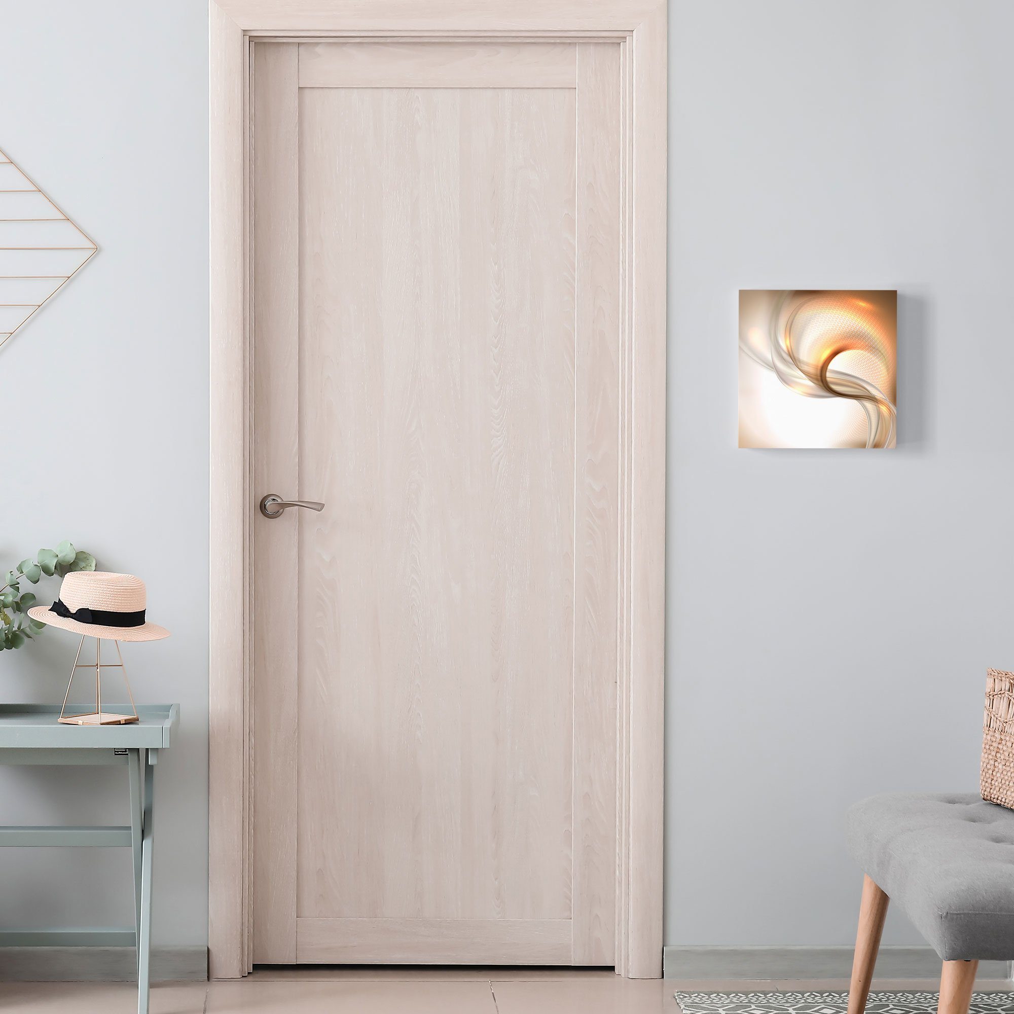 DEQORI Schlüsselkasten 'Schwingungen im Licht', Glas Schlüsselbox modern magnetisch beschreibbar