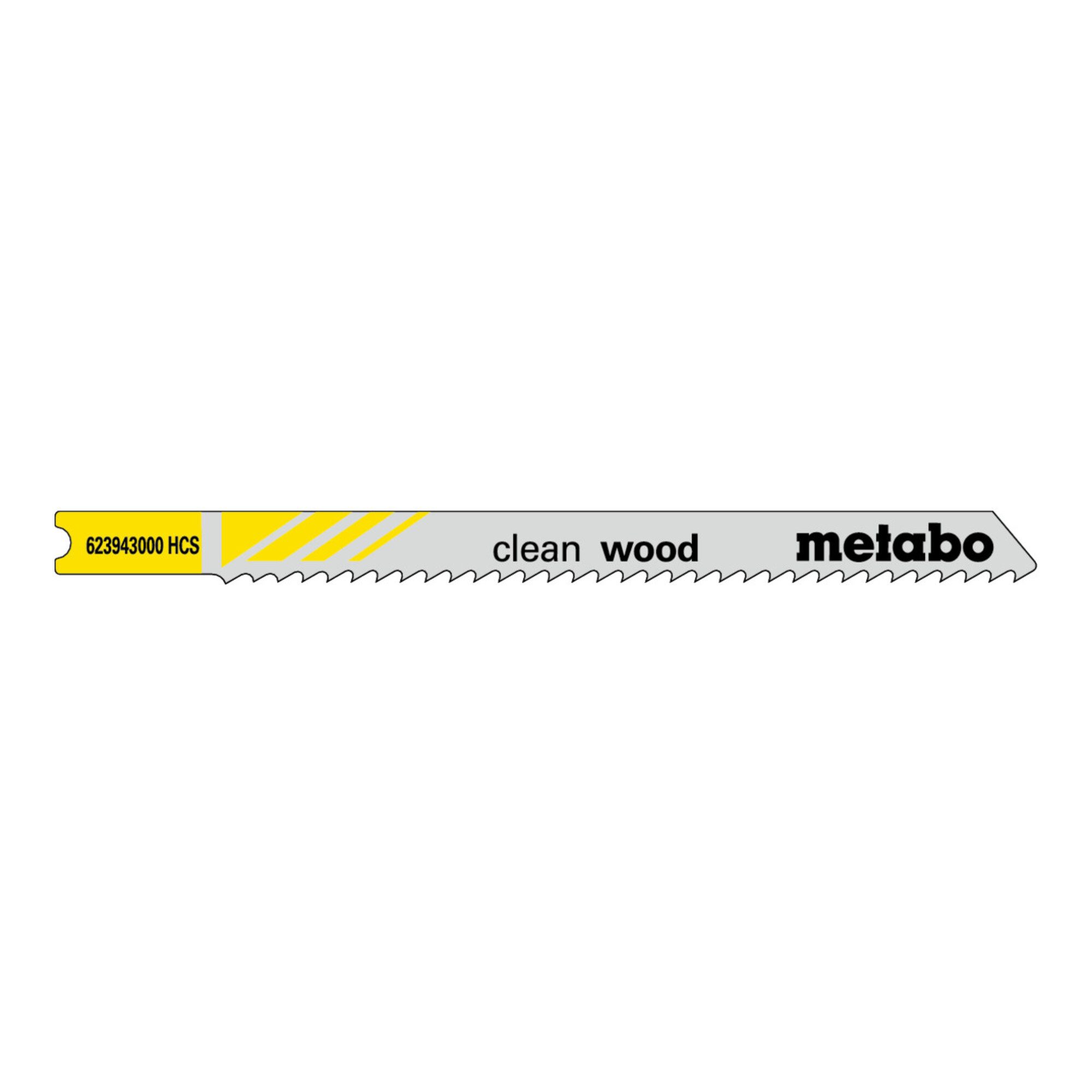 metabo Stichsägeblatt Metabo 5 U-Stichsägeblätter "clean wood" 82/ 2,5 mm, HCS, Universalsch