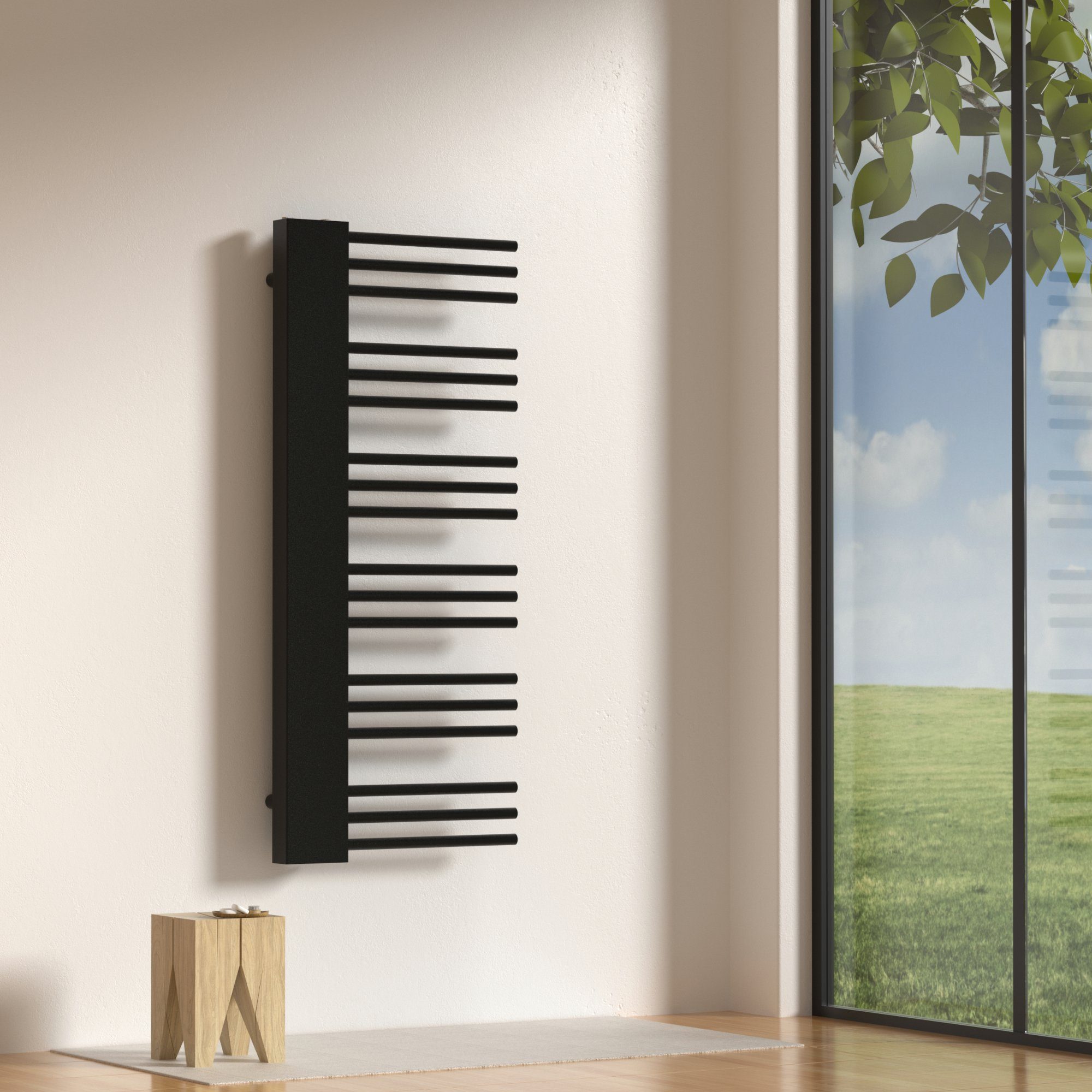 neu.haus Badheizkörper, »Kviteseid« Stahl 120 x 50 cm Schwarz