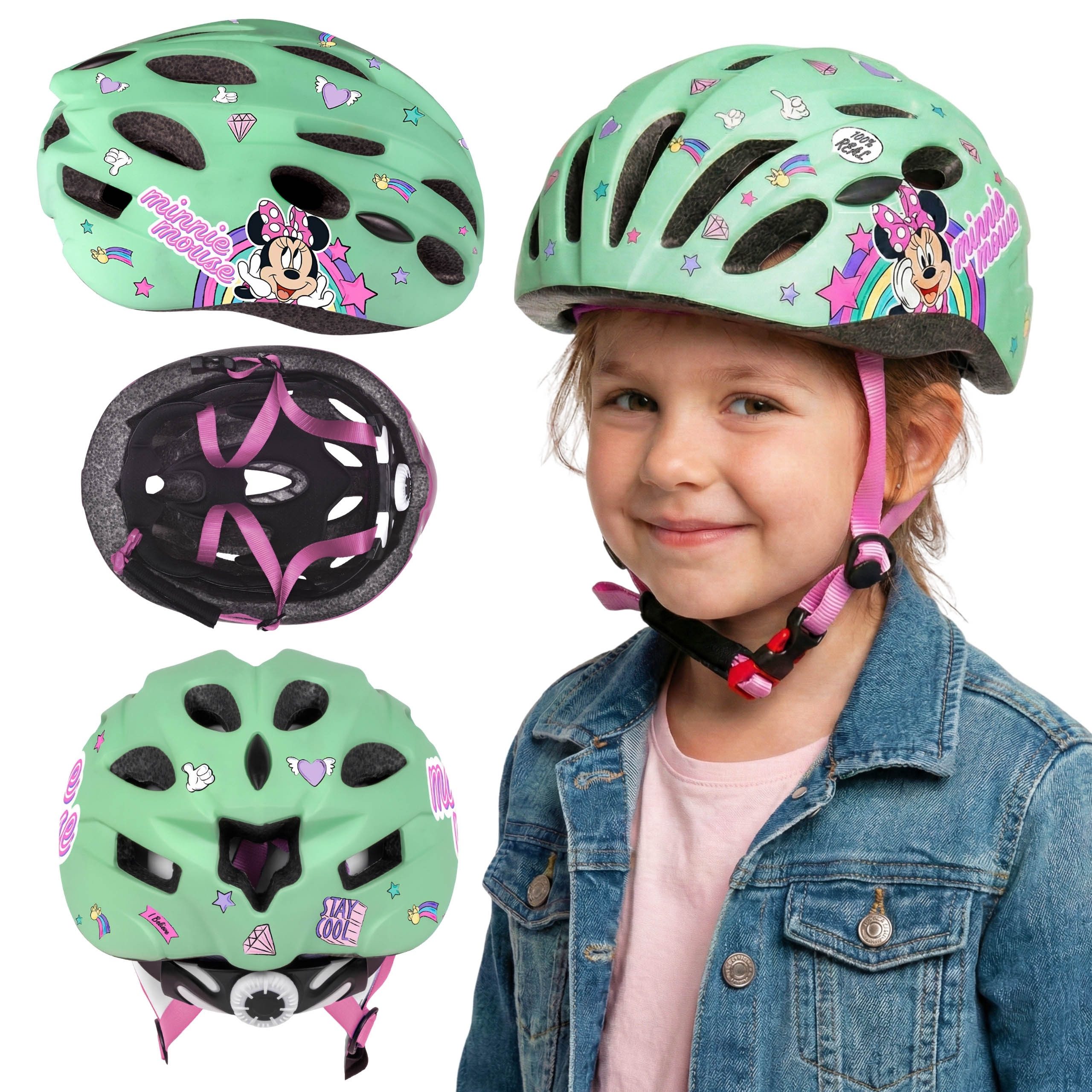Disney Minnie Mouse Fahrradhelm DISNEY Minnie Mouse Kinder-Fahrradhelm für Mädchen In-Mold 52–56 cm
