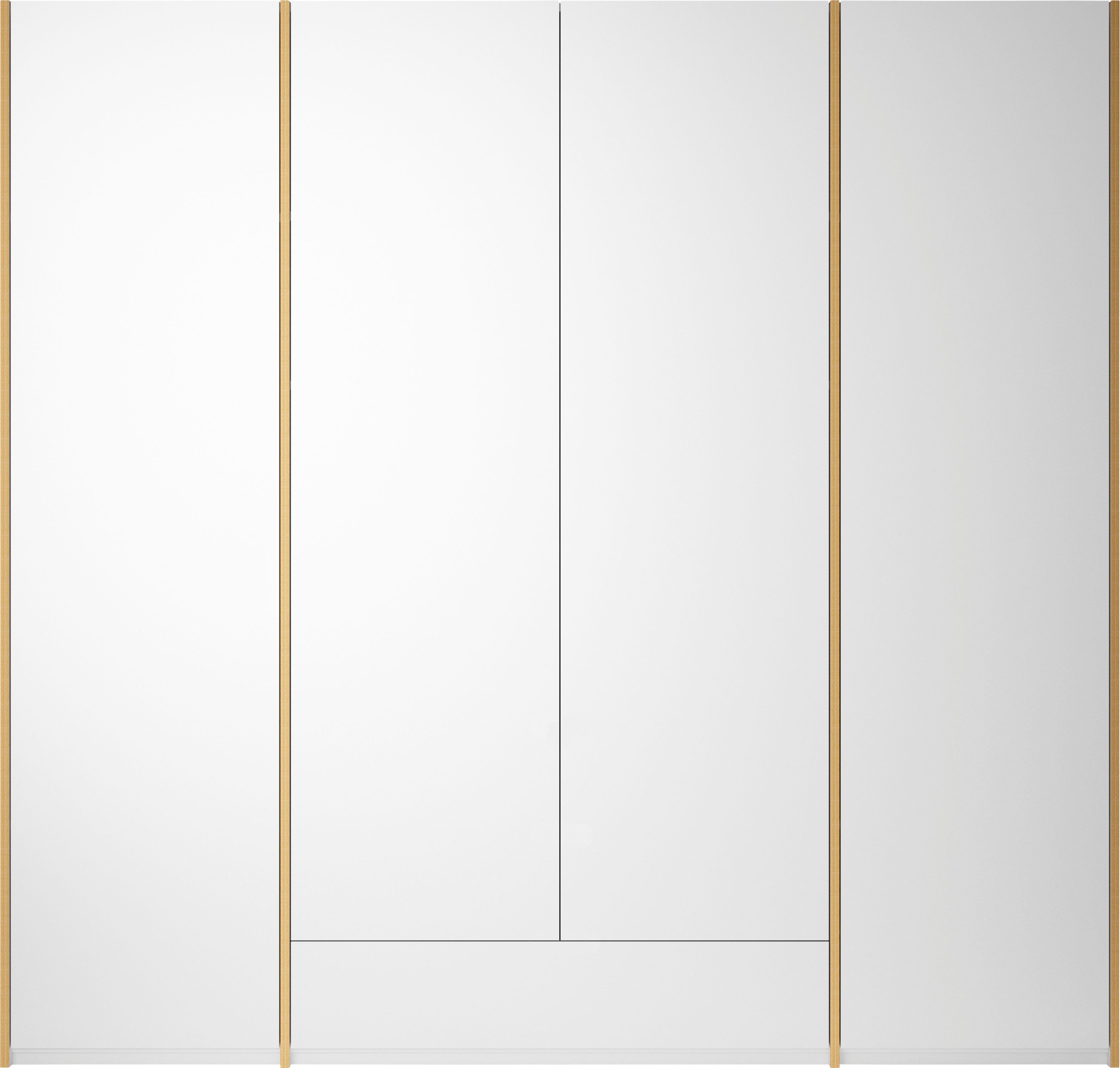 Müller SMALL Variante weiß/birke inklusive im Schrank Modular weiß/birke | Drehtürenschrank Plus 5 LIVING mittleren Schublade einer