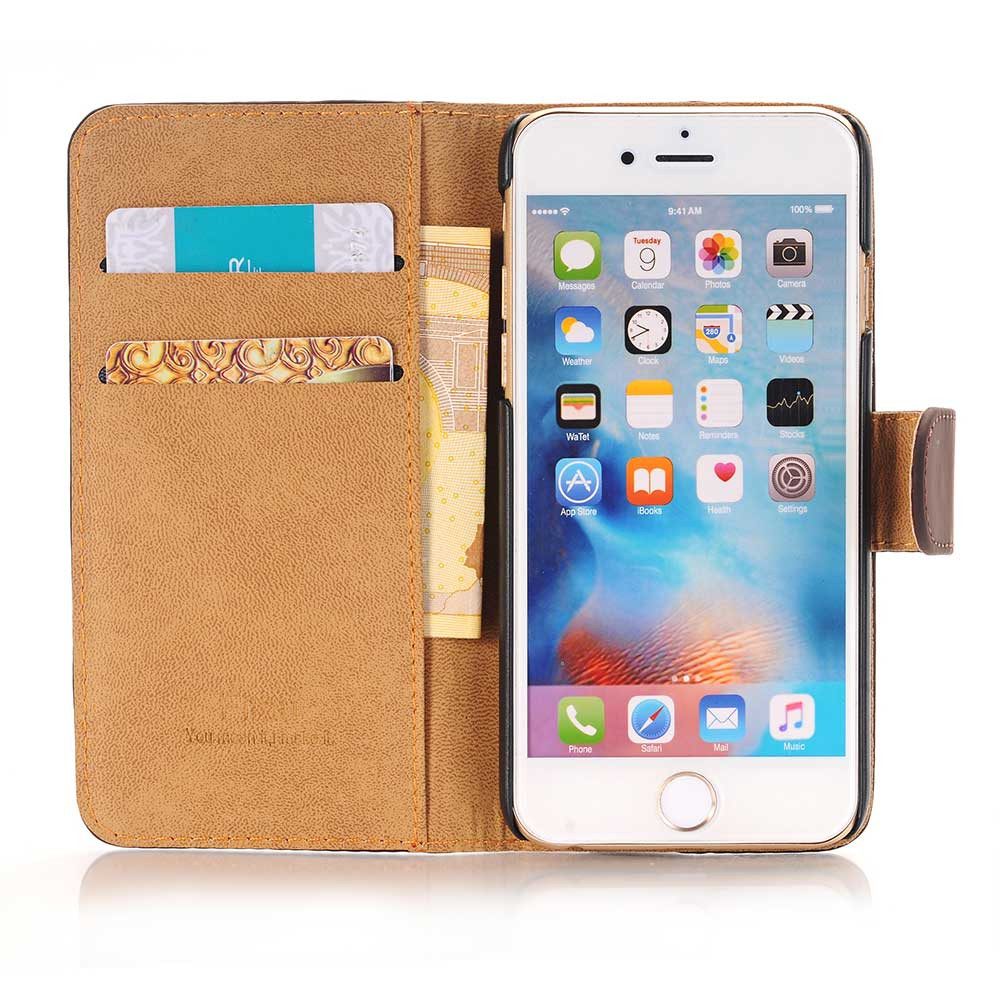 FITSU Handyhülle Handyhülle für iPhone 7 Plus Flipcase Klapphülle 5,5 Zoll, Handytasche für iPhone 7 Plus Schutzhülle mit Geld- und Kartenfächer