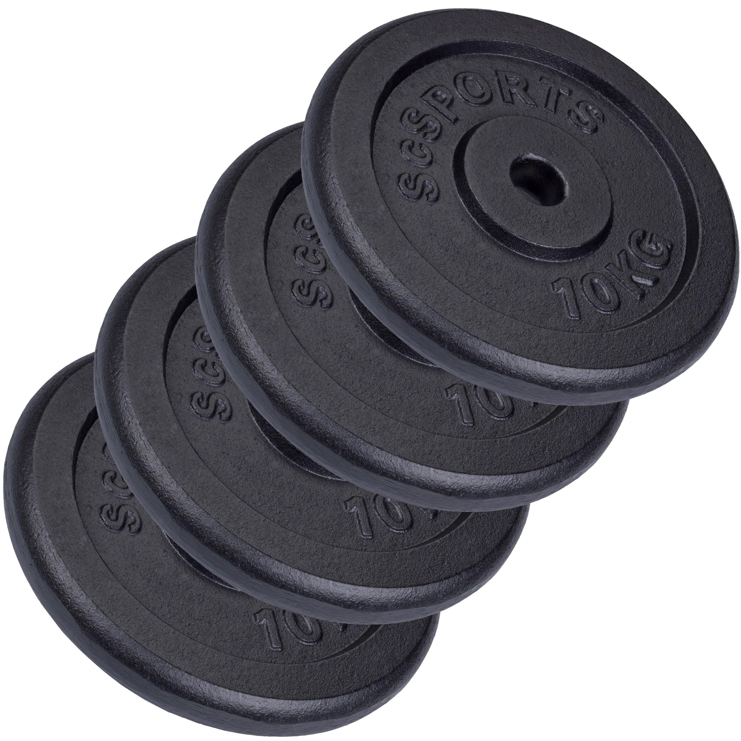 ScSPORTS® Hantelscheiben Set 30/31mm Gusseisen Gewichtsscheiben Gewichte Fitness