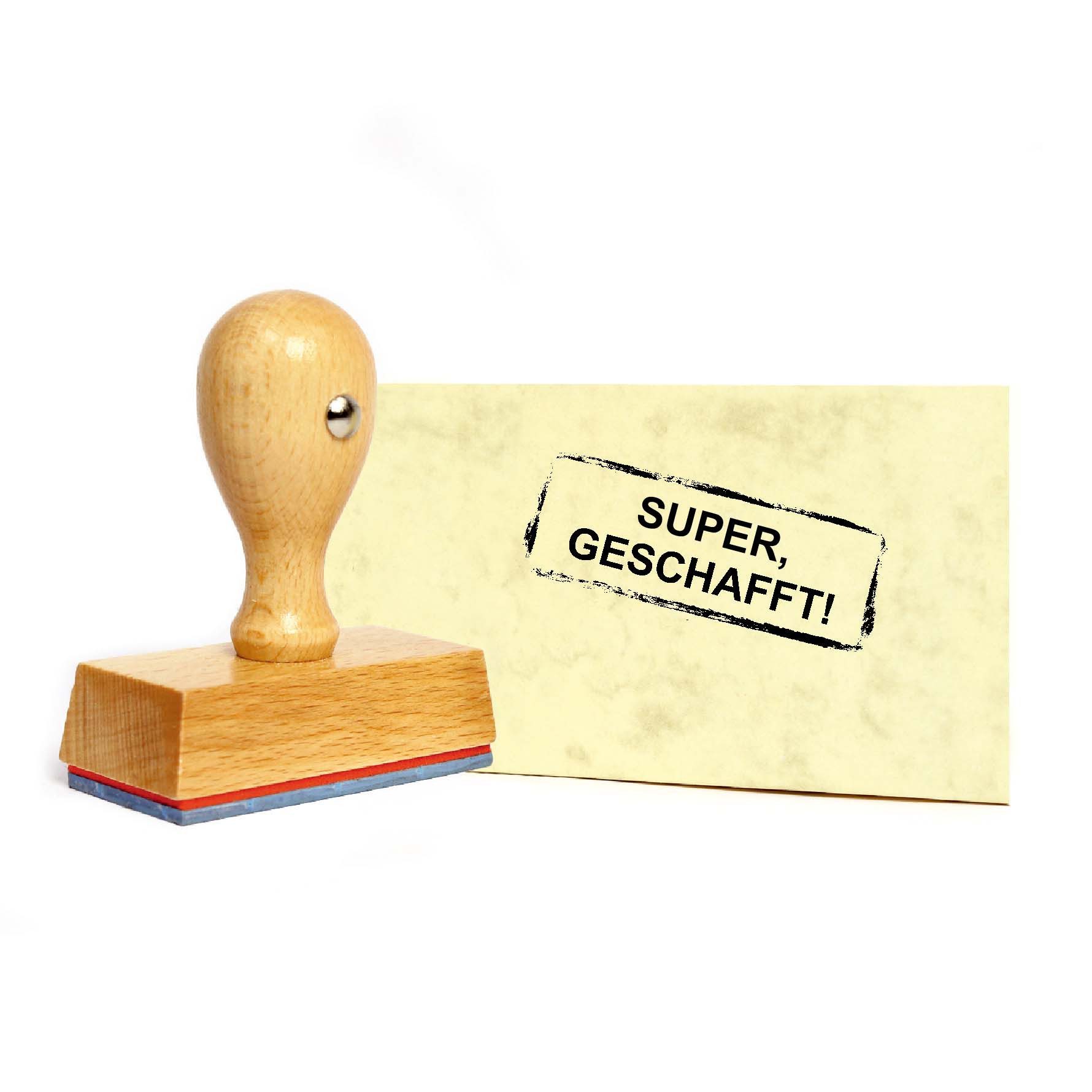 Dekolando Stempel Lehrerstempel Schule SUPER GESCHAFFT Bürostempel