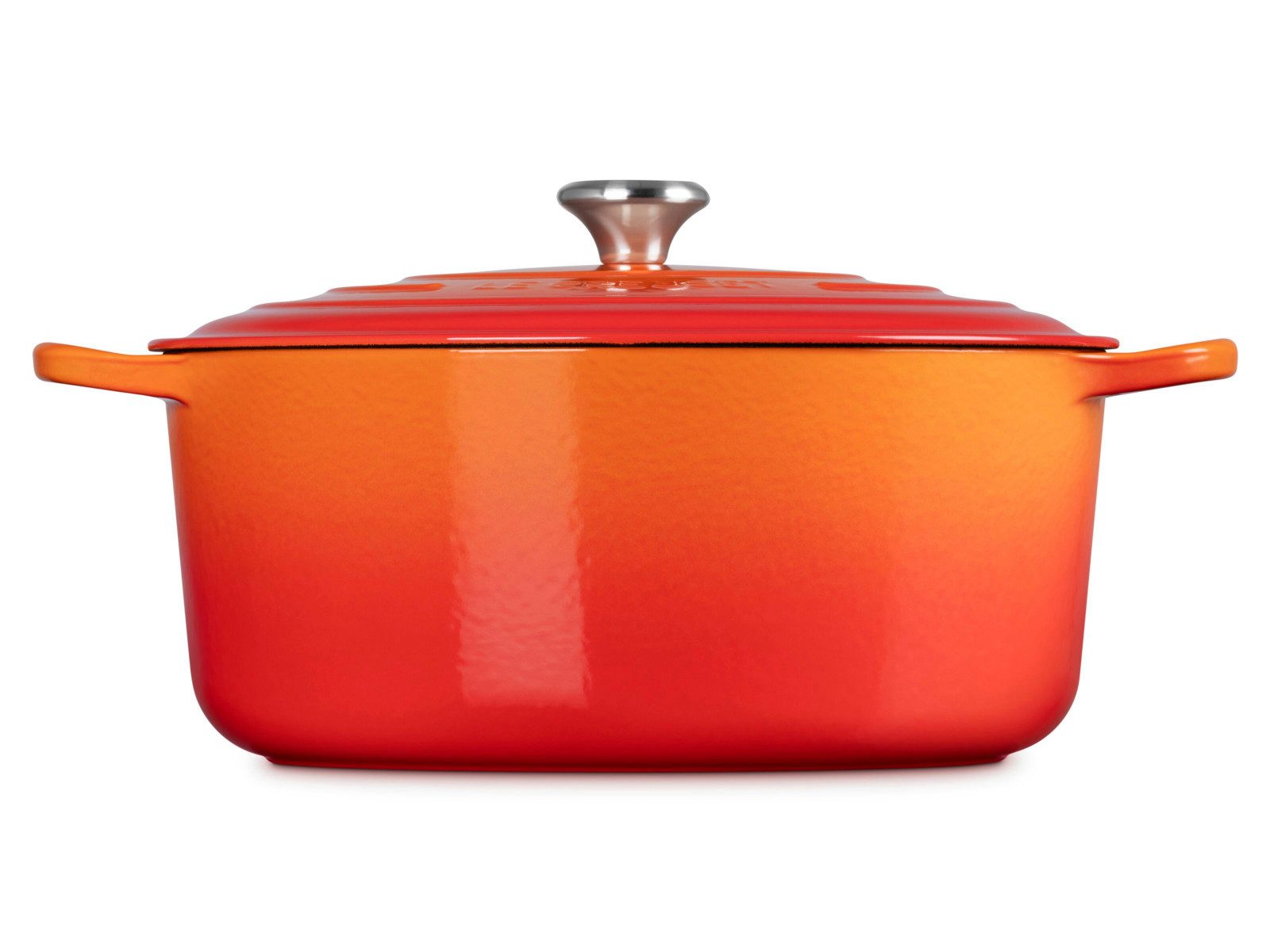 LE CREUSET Bräter Bräter Signature rund orange 34cm, Emailliertes Gusseisen