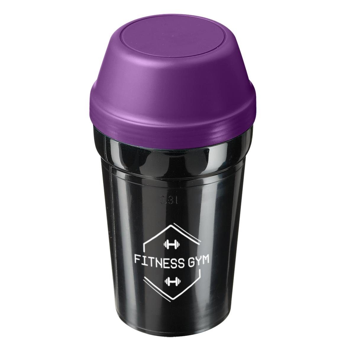 elasto Protein Shaker MULTI auslaufsicherer Fitness shaker 300 ml mit Deckel, Shaker für Eiweiß- & Sportgetränke, BPA-frei, einfache Reinigung