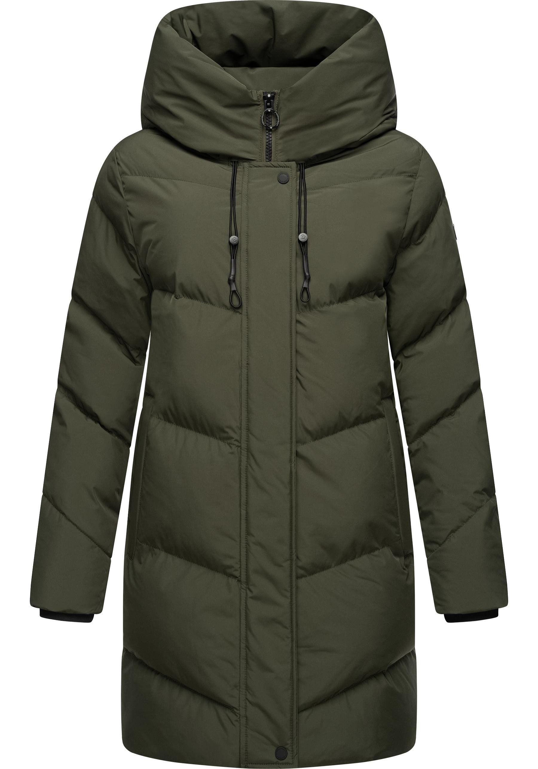 Ragwear Kurzmantel Avelin Wasserdichter gesteppter Damen Wintermantel