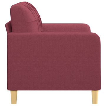 vidaXL Sofa 2-Sitzer-Sofa Couch Weinrot 120 cm Stoff