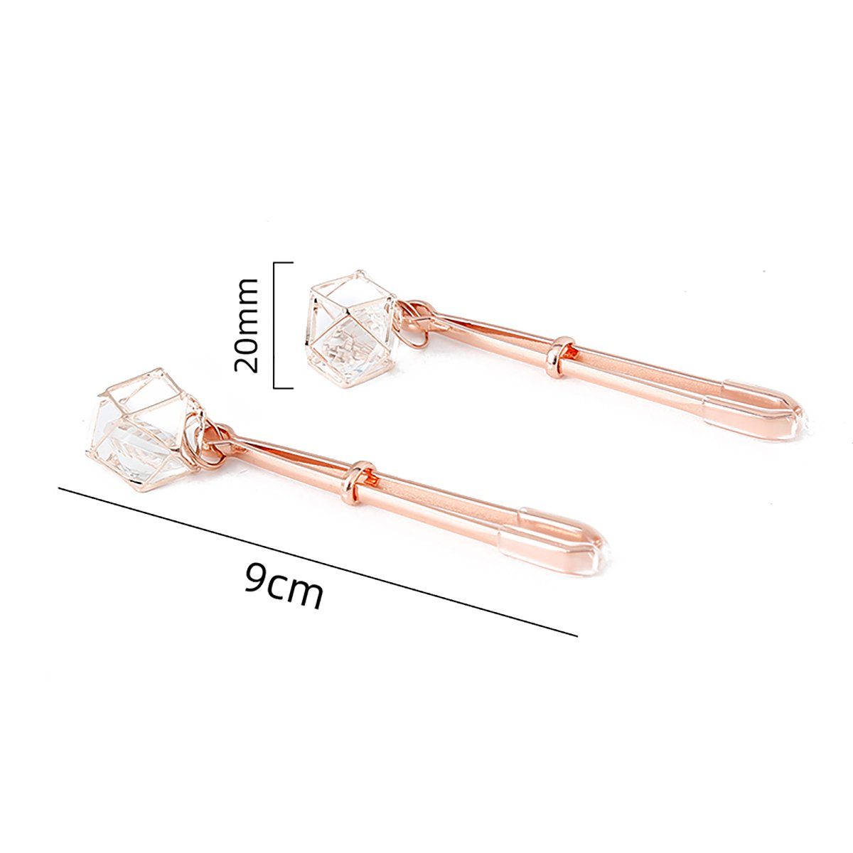 KIOTOS Nippelklemme Nipple Clamps Rose Gold Prism, (2-tlg)
