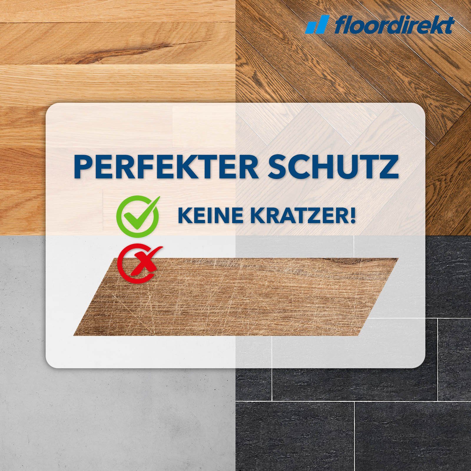 Floordirekt Bodenschutzmatte für Hartböden aus Polypropylen, günstig online kaufen