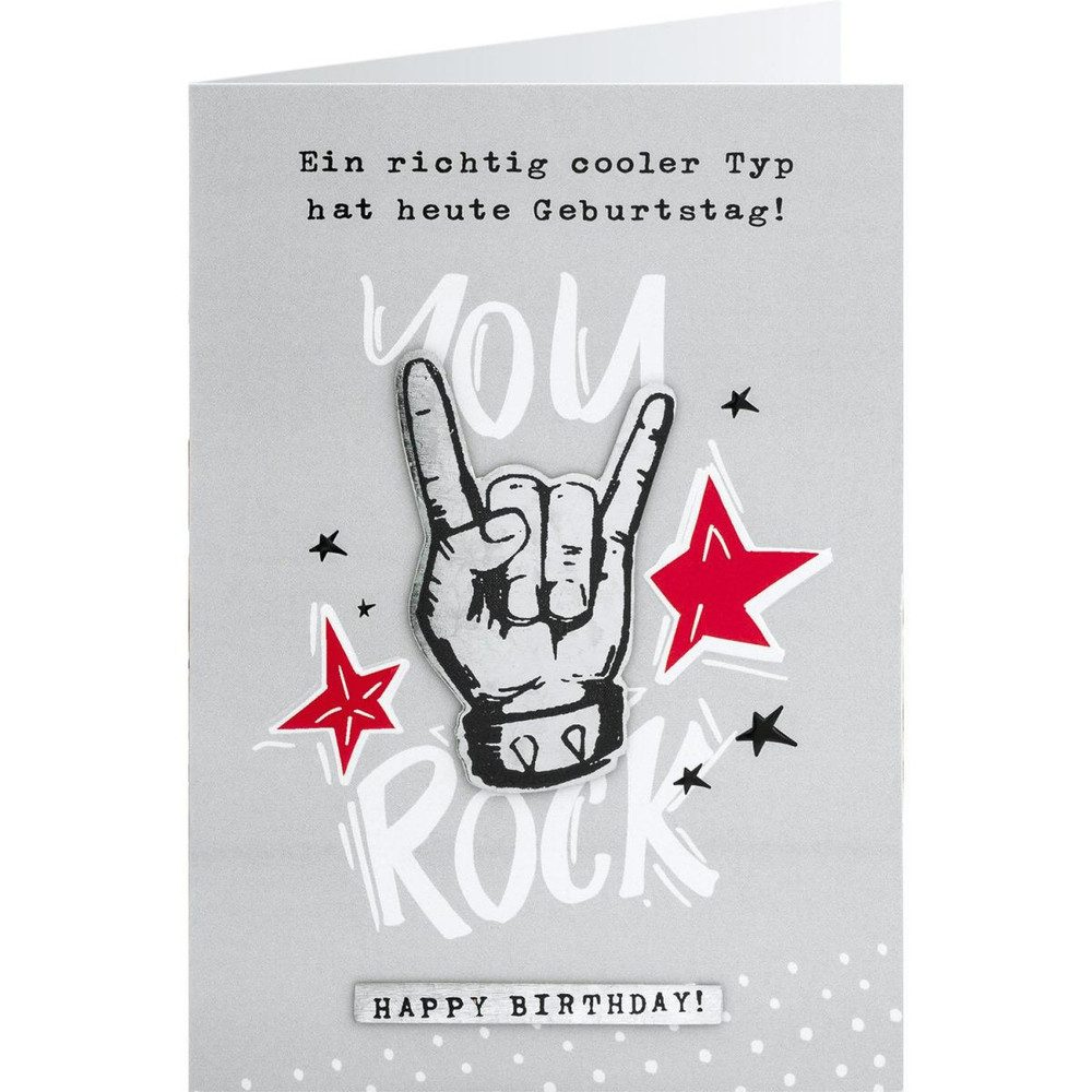 Geburtstagskarten Sheepworld - Gruss&Co - You Rock - Happy Birthday!