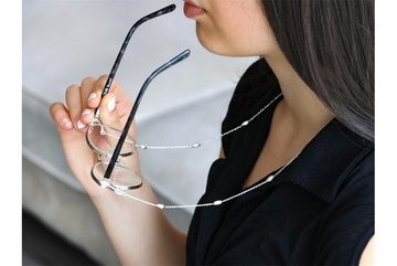 Silberkettenstore Brillenkette Brillenkette No. 7, Ankerkette 1,4mm mit Oliven - 925 Silber