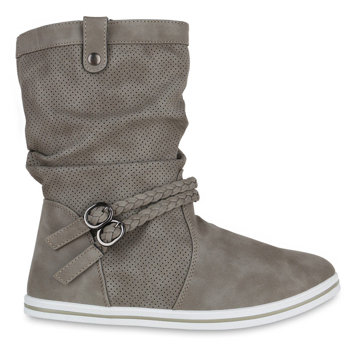 VAN HILL 70991 Schlupfstiefel Damen Schlupfstiefel Skylar - Sportliche Stiefel mit Schnallen – Bild 2 von 4