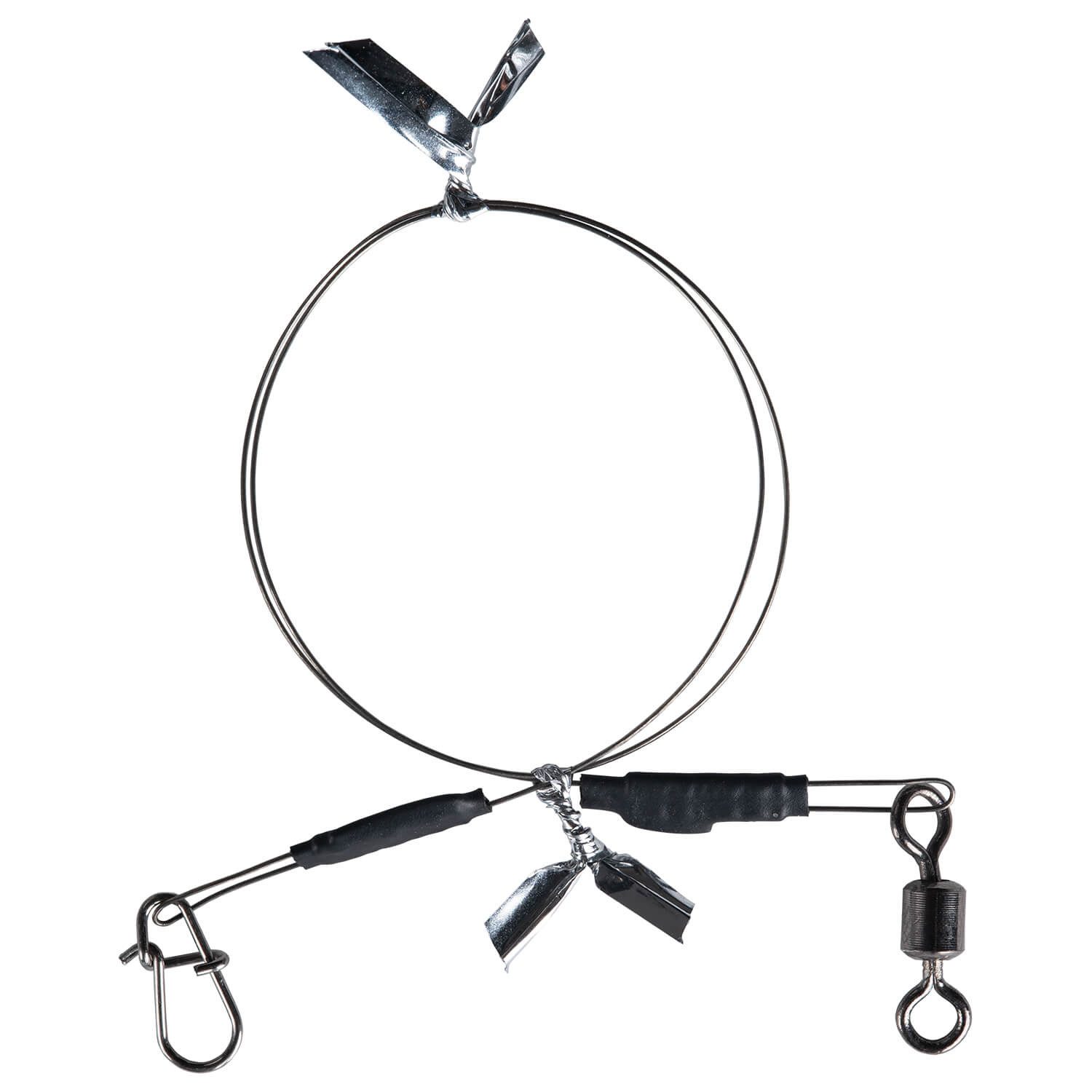 Vorfachschnur BKK Stahlvorfach 7x7 mit Wirbel und Karabiner Allround