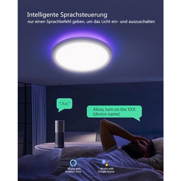 Insma Deckenleuchte, Farbwechsler, APP Alexa Sprachsteuerung