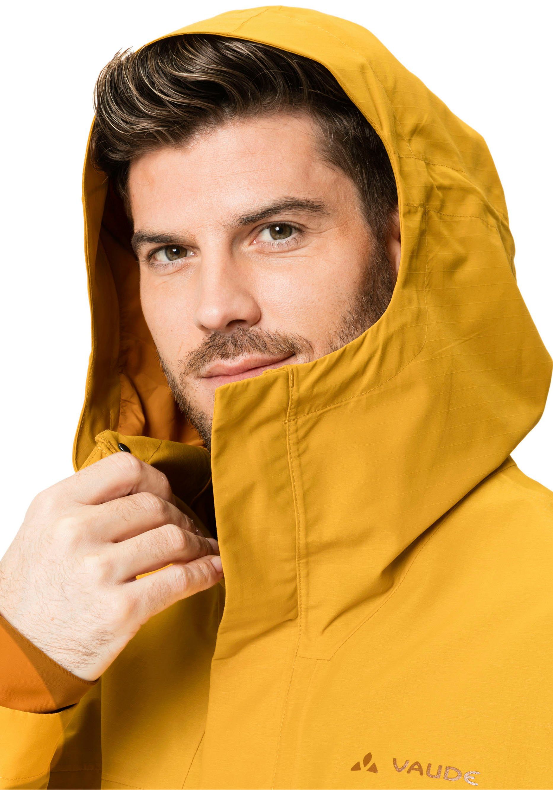 Rain burnt VAUDE Men's Comyou yellow Regenjacke Pro Jacket