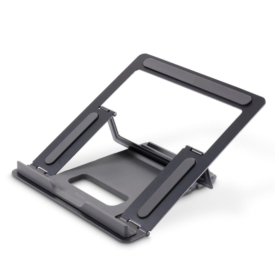 Hama Laptop-Ständer Notebook-Stand Metall höhenverstellbar neigbar bis 39cm 15,4" Grau, (bis 15,6 Zoll)