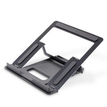 Hama Notebook-Stand Metall höhenverstellbar neigbar bis 39cm 15,4" Grau Laptop-Ständer, (bis 15,6 Zoll)