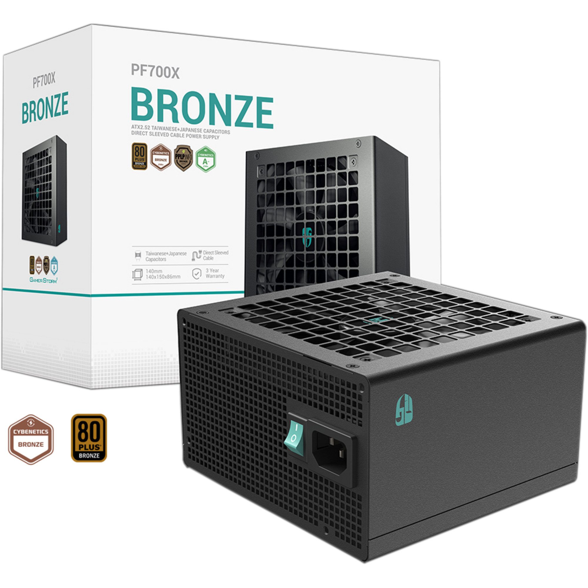 DeepCool DeepCool GamerStorm PF700X, PC-Netzteil, (2x PCIe) PC-Netzteil (80 PLUS Bronze)