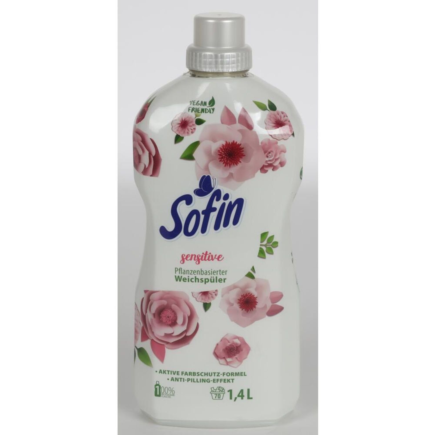 Global Cosmed GmbH 8x Sofin Weichspüler 1,4L Sensitive Vegan Frische Kleidung Flüssig Weichspüler