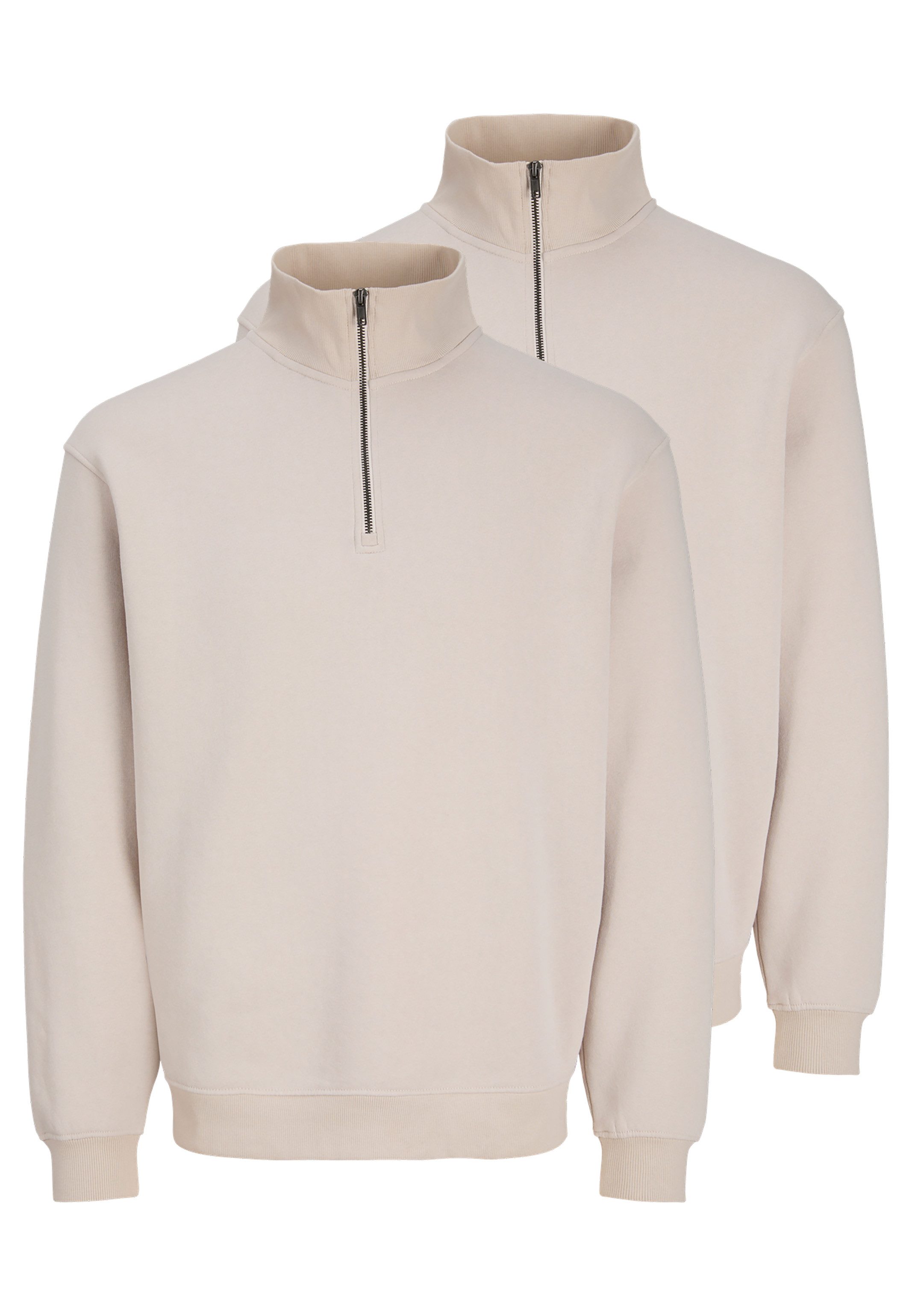 Jack & Jones Sweatshirt 2er Pack Bradley (Spar-Set, 2-tlg) Sweattroyer - Atmungsaktiv - Lockerer Schnitt für hohen Komfort