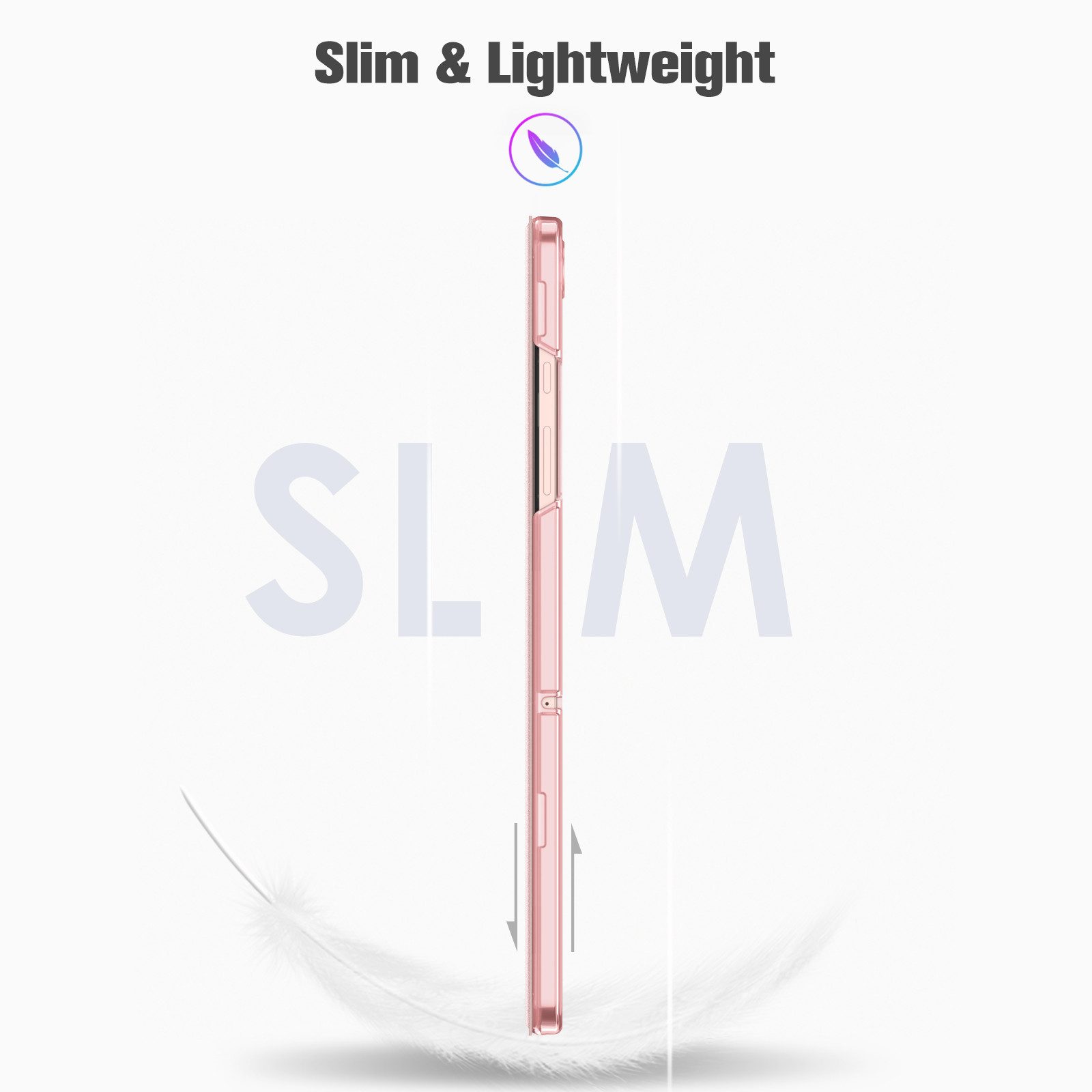 Fintie Tablet-Hülle für Samsung Galaxy Tab A11+ Plus 11" 2025 / Tab A9+ Plus 11 Zoll 2023 11 Zoll, Ultradünn Schutzhülle mit Translucent Rückseite in Matt-Optik – Bild 3 von 5