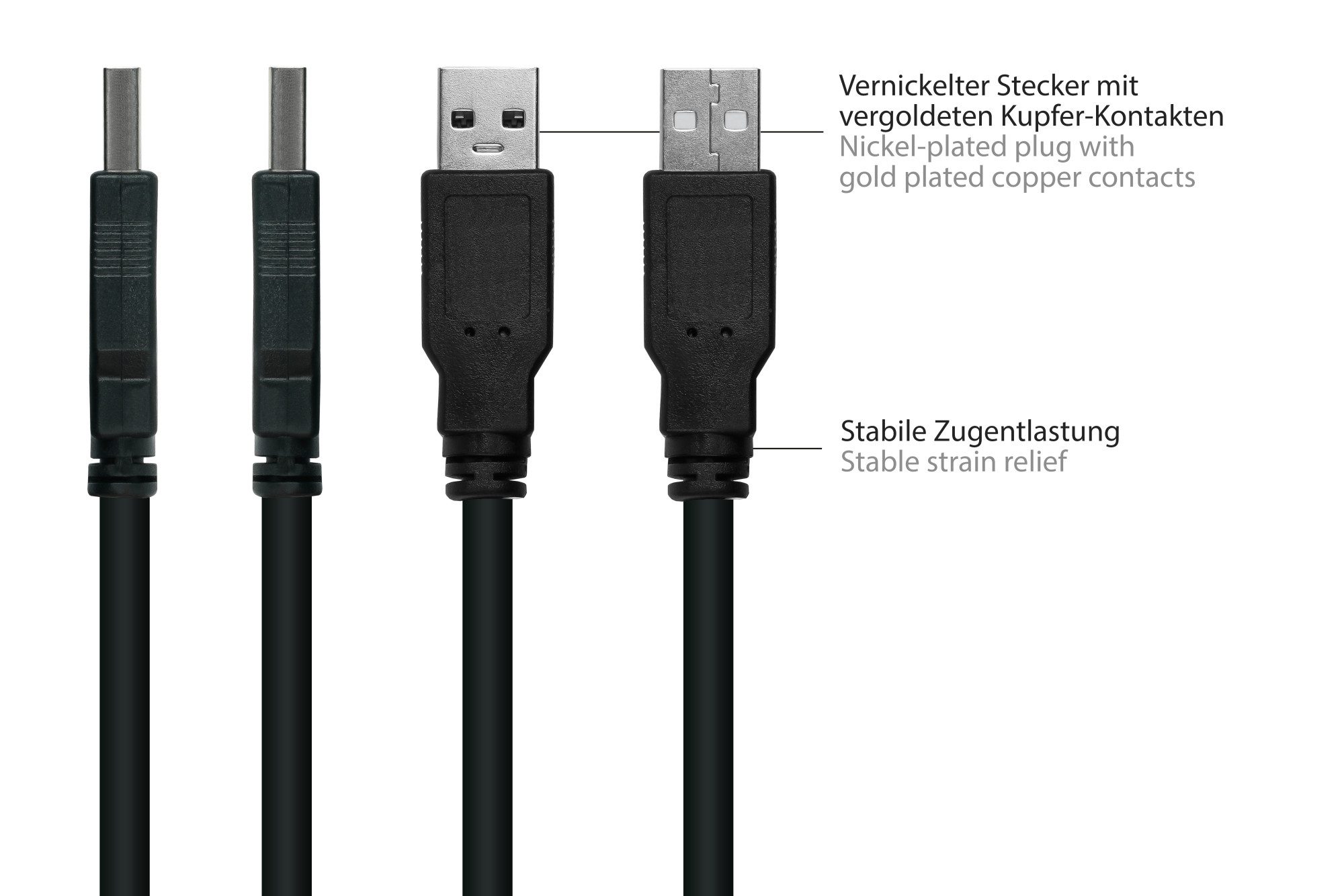 Kabelmeister USB-Kabel, (50 cm)