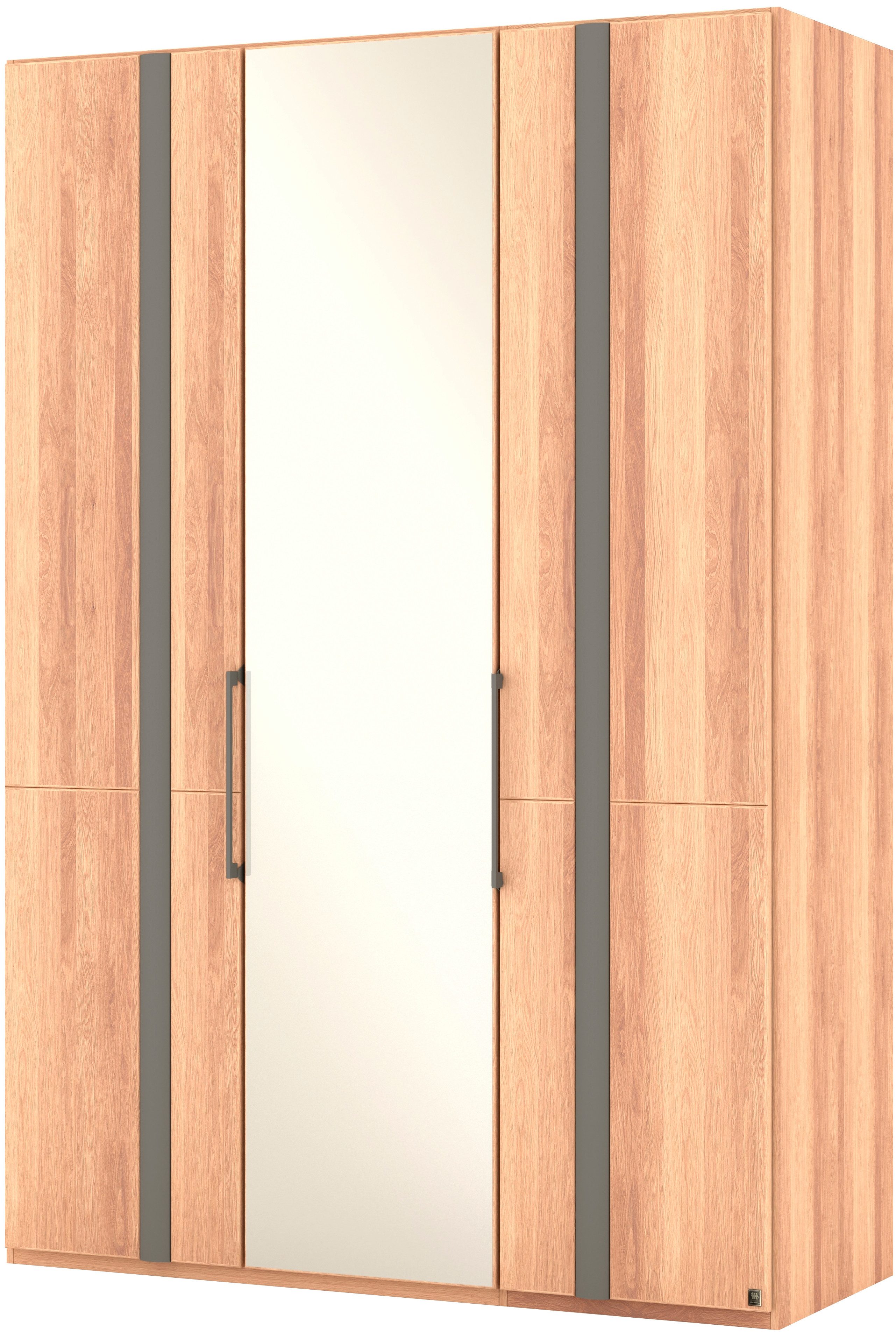 Musterring Kleiderschrank Sorrent, Kleiderschrank, Schrank, teilmassiv Eiche (mit Türdämpfern, in 5 Breiten & 2 Höhen, extra Böden, MADE IN GERMANY) Türen Eiche massiv oder als Parsol-Bronze-Spiegel, verschiedene Maße
