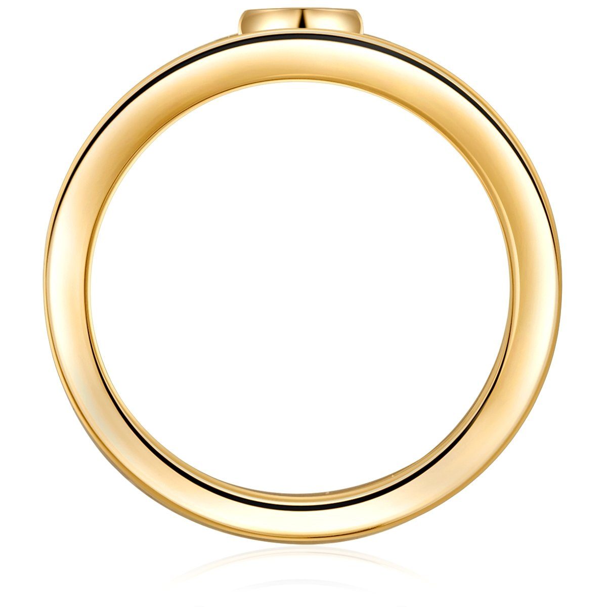 Lulu & Jane Fingerring gelbgold, verziert mit Kristallen von Swarovski® günstig online kaufen