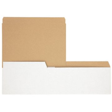 KK Verpackungen Versandkarton, 20 Automatikboden-Kartons 305 x 215 x 125 mm Postversand Warenversand Wellpappkarton Weiß