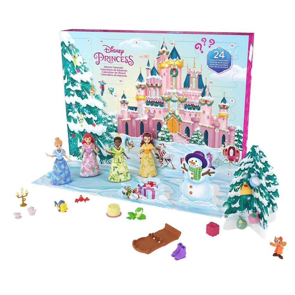 Mattel® Adventskalender Disney Prinzessin, mit Puppen und Accessoires, für Kinder ab 3 Jahren